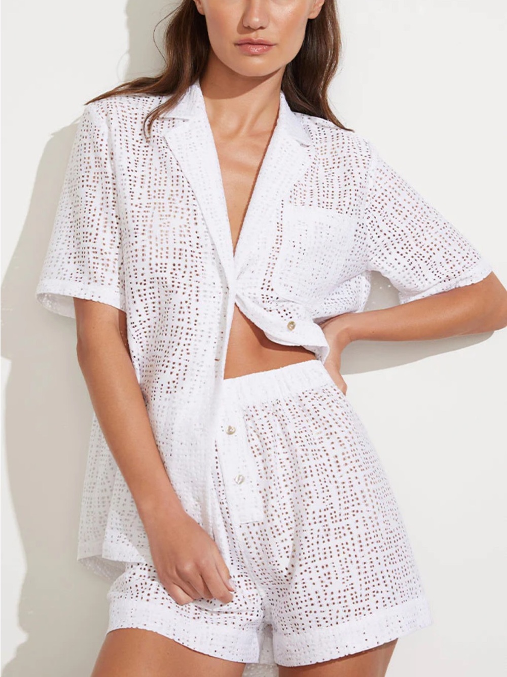 Worn once Negative eyelet set size small